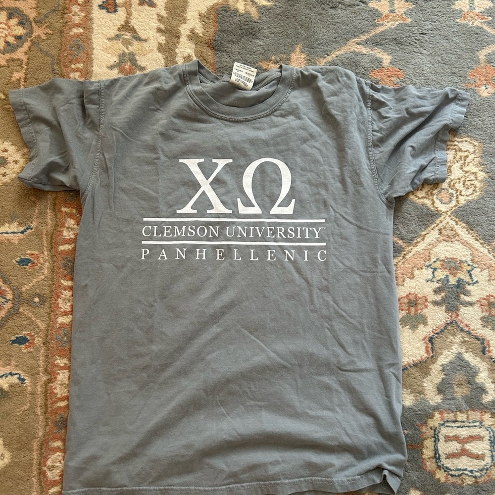 Comfort Color grey size M Clemson Chi Omega